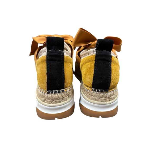 Free People Chapmin Espadrille Sneakers Womens 38/7.5 Pink Brown Bows Balletcore - Picture 4 of 11